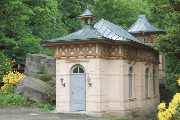 Ferienhaus für 4 Personen, mit Terrasse und Garten sowie Ausblick in Rosenthal-Bielatal