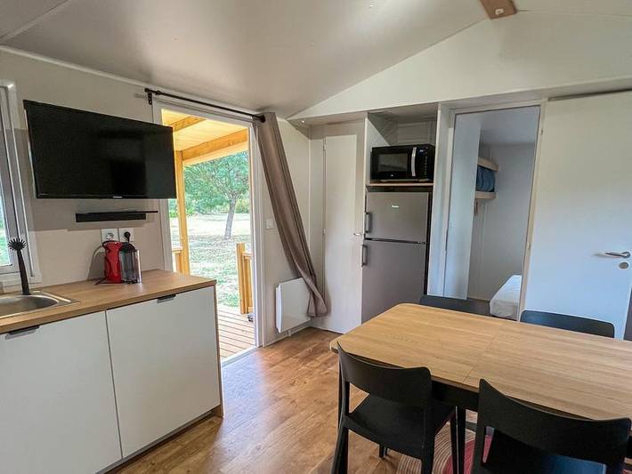 Camping Le Bardou - Mobilheim 6 personen - 3 Zimmer mit Klimaanlage Nesasio in Saint-Germain, Ardèche