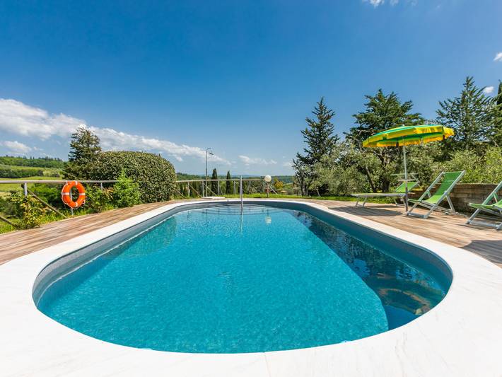 Location de vacances pour 7 personnes, avec vue ainsi que jardin et terrasse à San Gimignano - 2