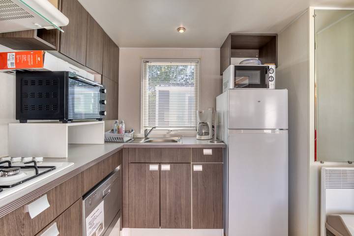 Mobil-home « Camping Les Dunes » con terraza privada, jardín común y aire acondicionado in Agde, Costa mediterránea (Francia)