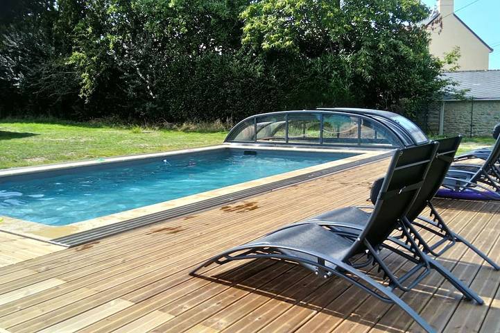 Gîte pour 6 personnes, avec terrasse ainsi que jardin et piscine à Saint-Dolay