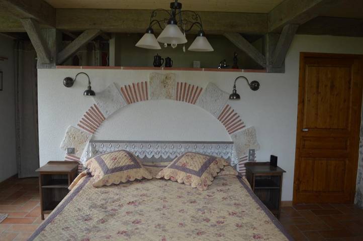 Chambre d’hôte pour 3 personnes, avec piscine et terrasse ainsi que jardin et vue à Bazens