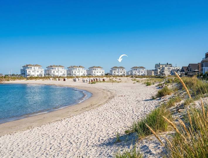 Strandhaus für 5 Personen, mit Terrasse und Sauna, mit Haustier in Olpenitz