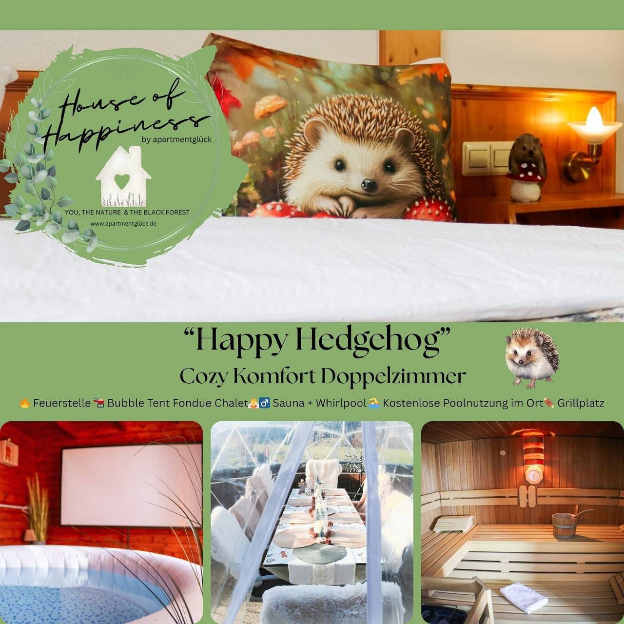 Happy Hedgehog – Komfortdoppelzimmer für 2 Gäste, Terrasse, Haustiere erlaubt in Schluchsee, Südschwarzwald