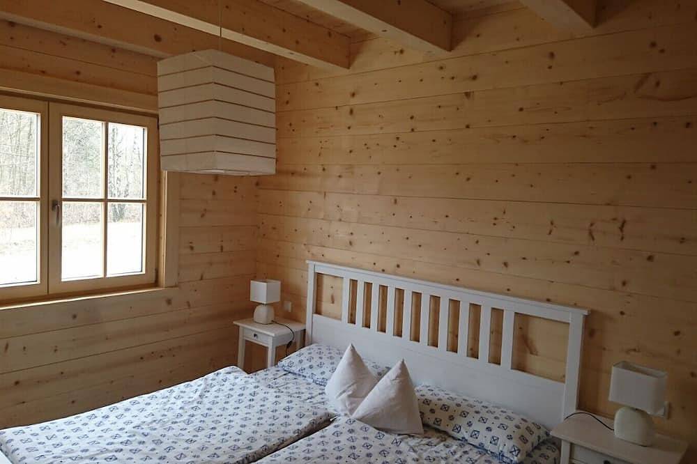 Gemütliche Holzblockhütte mit Kaminofen für Familien im Fichtelgebirge in Hohenberg an der Eger, Landkreis Wunsiedel im Fichtelgebirge