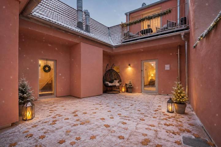 Ferienwohnung für 8 Personen, mit Balkon und Terrasse sowie Ausblick in Grünstadt