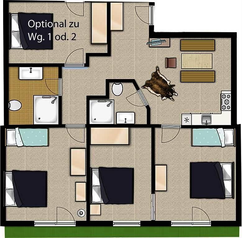 Ganze Ferienwohnung, App."Anderl" 3Schlafr./2Bäder/Wc/Balkon,5-8P. in Dorfgastein, Ski Amadé
