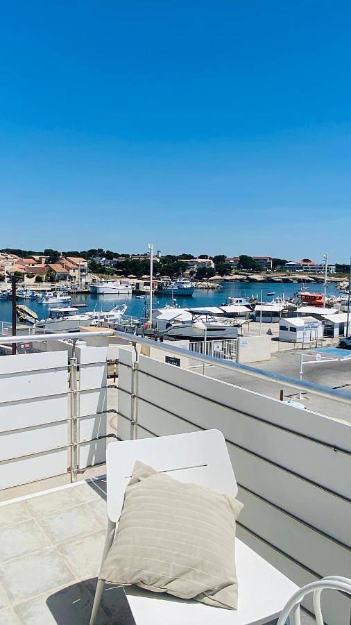 Gîte pour 2 personnes, avec balcon dans Port De Carro Martigues