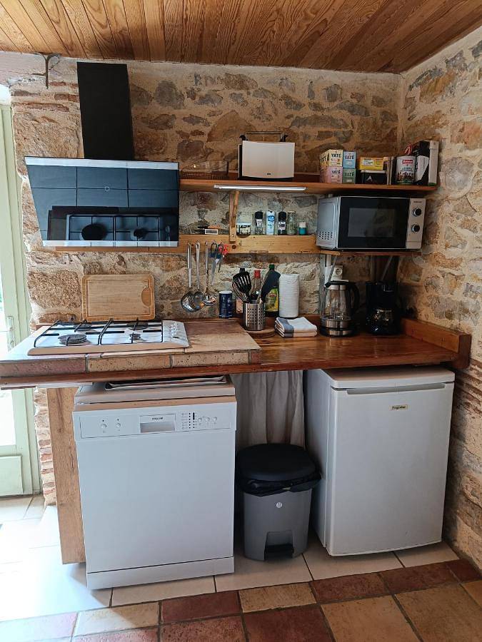 Location de vacances pour 4 personnes, avec jardin ainsi que vue et piscine à Lachapelle-Auzac - 4