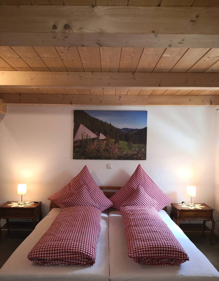 Ferienwohnung für 3 Personen, mit Ausblick und Garten in Schönenberg