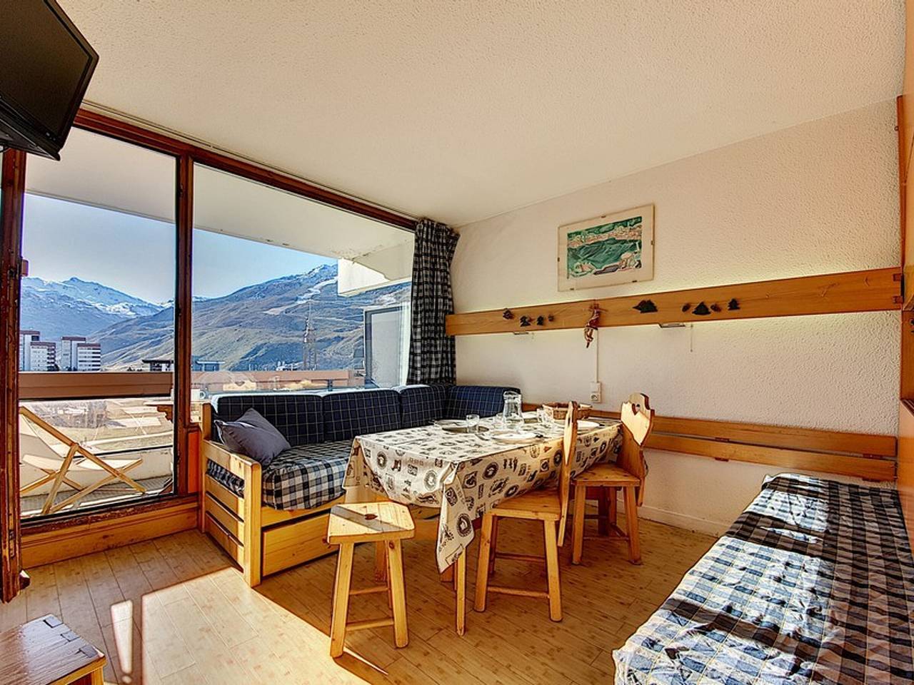 Ganzes Studio, Helles Studio mit Balkon direkt an den Pisten in Les Menuires, Saint-Martin-de-Belleville