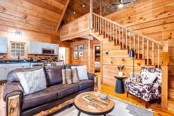 Blockhütte für 6 Personen, mit Whirlpool und Balkon - 1