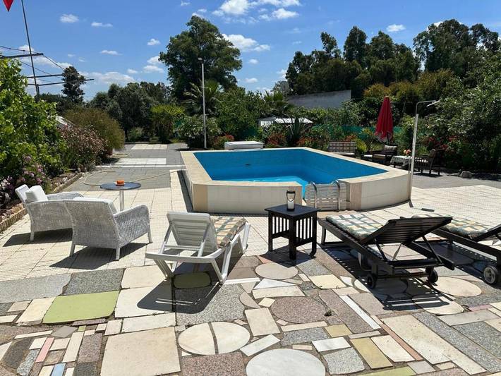 Casa rural para 3 personas, con Terraza y Jardín además de Piscina y Vistas en Gibraleón