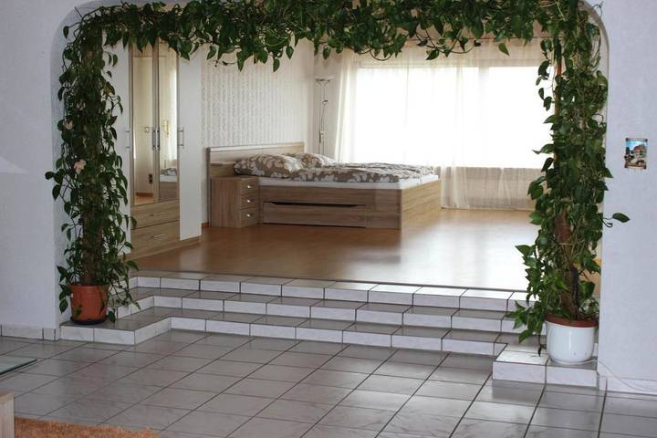 Ferienwohnung für 4 Personen, mit Terrasse und Garten sowie Ausblick