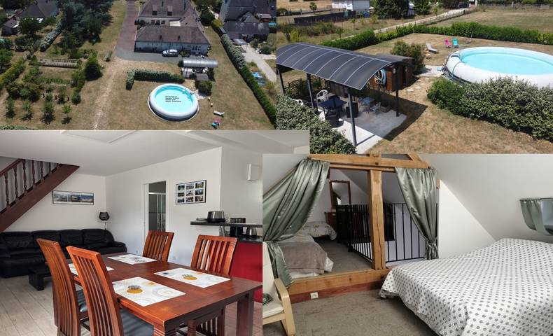 Gîte pour 4 personnes, avec piscine ainsi que jardin et terrasse