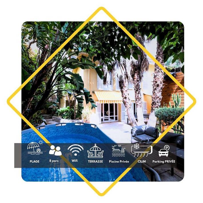 Maison de vacances pour 8 personnes, avec terrasse ainsi que piscine et jardin