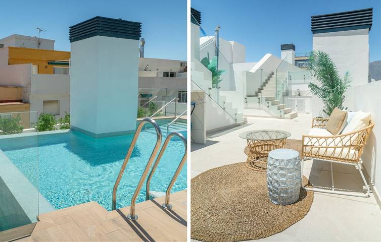 Ganze Wohnung, Ferienwohnung für 4 Personen mit Garten in Playa de la Rada, Estepona