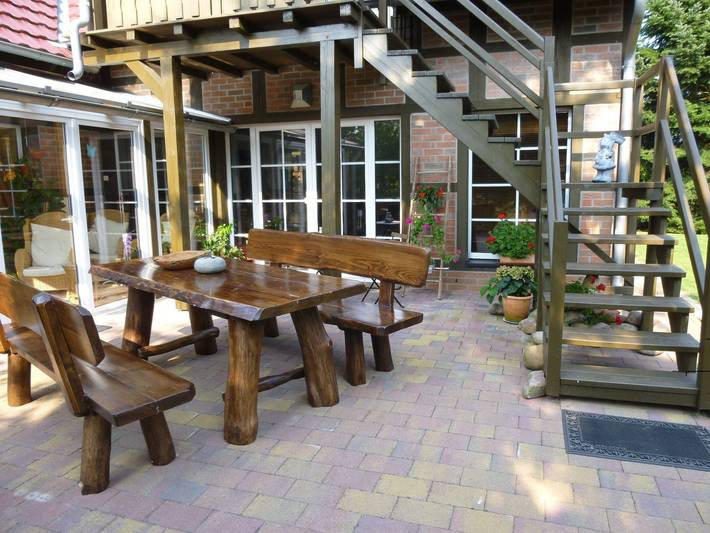 Ferienwohnung für 4 Personen, mit Balkon und Terrasse sowie Garten in Märkische Heide