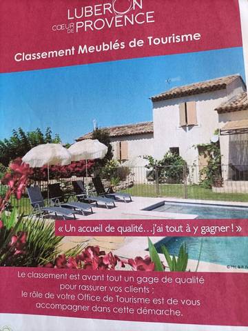 Gîte pour 4 personnes, avec piscine ainsi que terrasse et jardin à Cavaillon