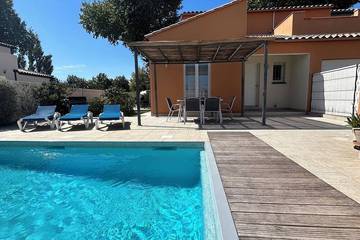 Cottage pour 8 personnes, avec balcon et jardin à Alénya