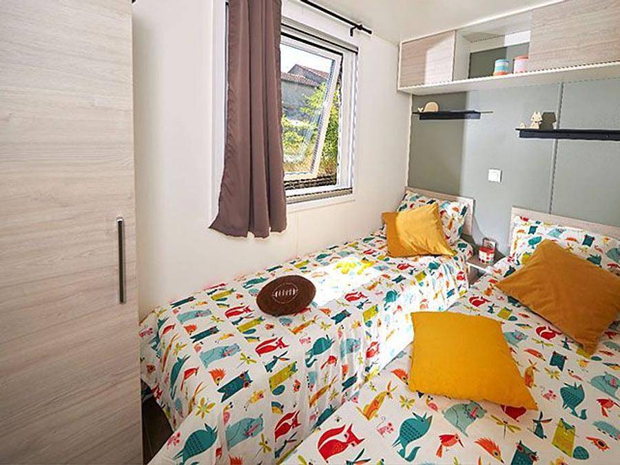 Camping Le Bel été d'Anduze - Mobilheim 4 personen - Cottage Confort mit Klimaanlage in Anduze, Cevennen