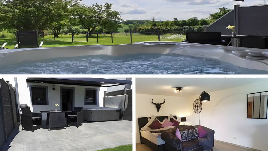 Ferienwohnung für 2 Personen, mit Garten und Whirlpool sowie Sauna