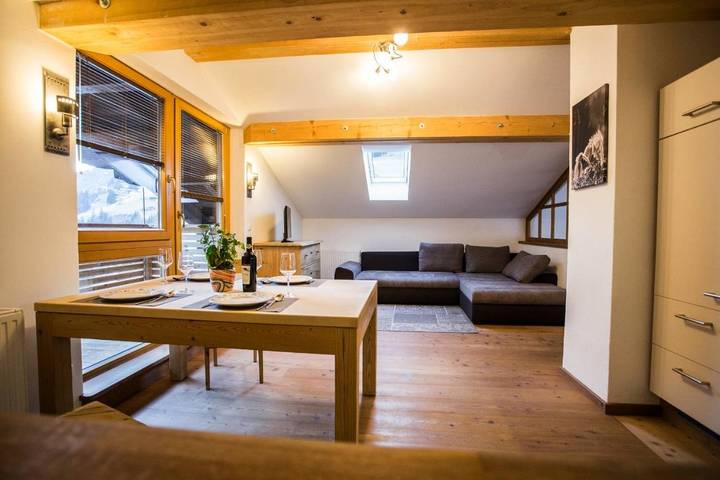 Ferienwohnung für 4 Personen, mit Balkon und Terrasse sowie Ausblick