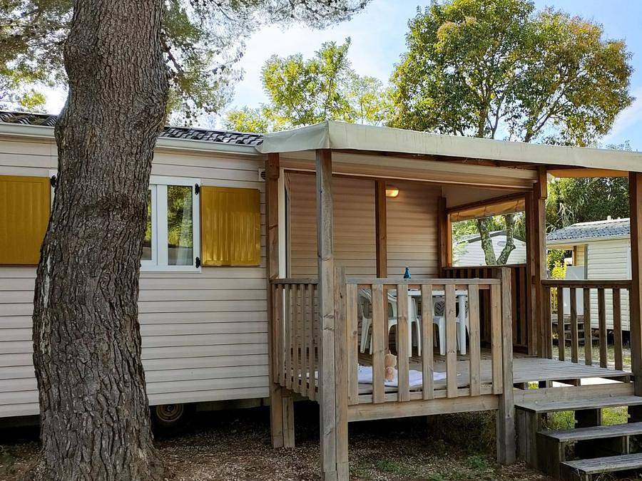 Camping Tikayan Clau Mar Jo - Mobilheim 3 personen - Dakota Eco in Bormes-les-Mimosas, Parc national Port-Cros