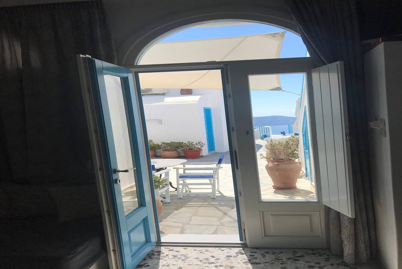 Villa für 3 Personen mit Meerblick in Firostefani, Thera