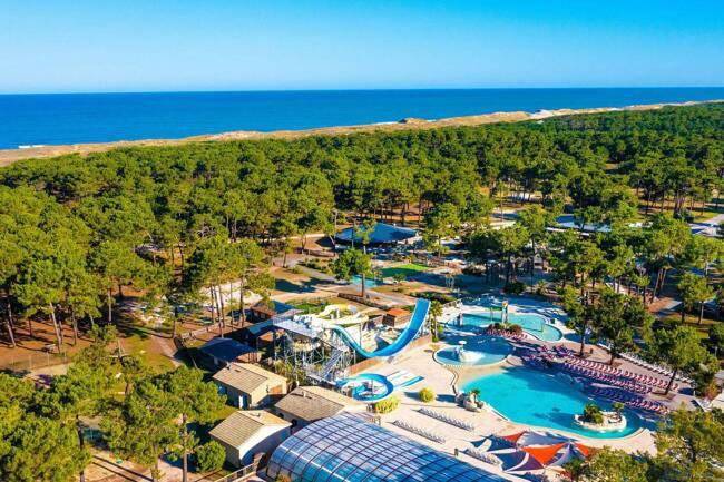 Camping para 6 personas, con piscina para niños además de piscina y jardín en Vendays-Montalivet