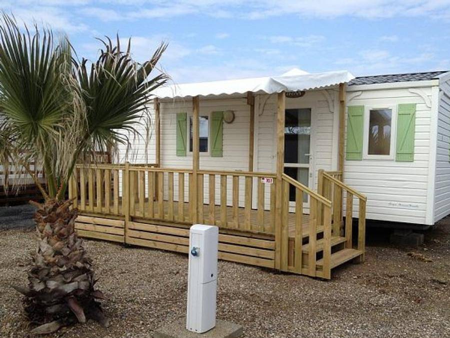 Camping Bleu Marine   - Mobilheim 6 personen - 2 Zimmer am Teich, 27m2 Kategorie 3 in Sérignan, Côte d'Améthyste