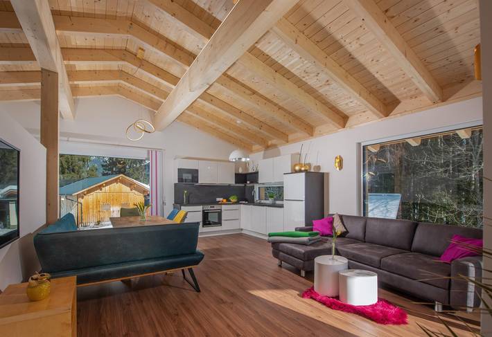 Ferienwohnung für 6 Personen, mit Balkon und Terrasse sowie Garten und Sauna