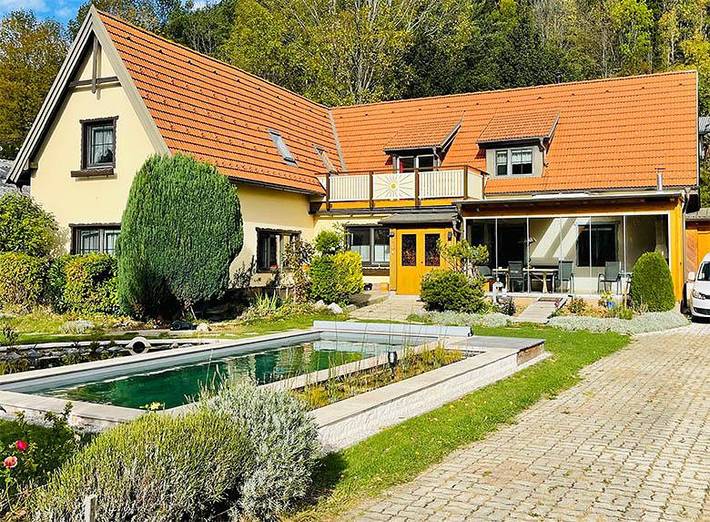 Ferienwohnung für 4 Personen, mit Balkon und Balkon/Terrasse sowie Garten und Sauna in Puchberg am Schneeberg