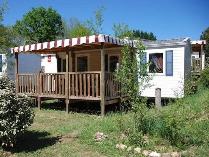 Flower Camping La Sagne  - Mobilheim 6 personen - Mobilheim Confort 34m² (3 Zimmer) - überdachte Terrasse + Tv 6 pers. in Vitrac, Périgord Noir