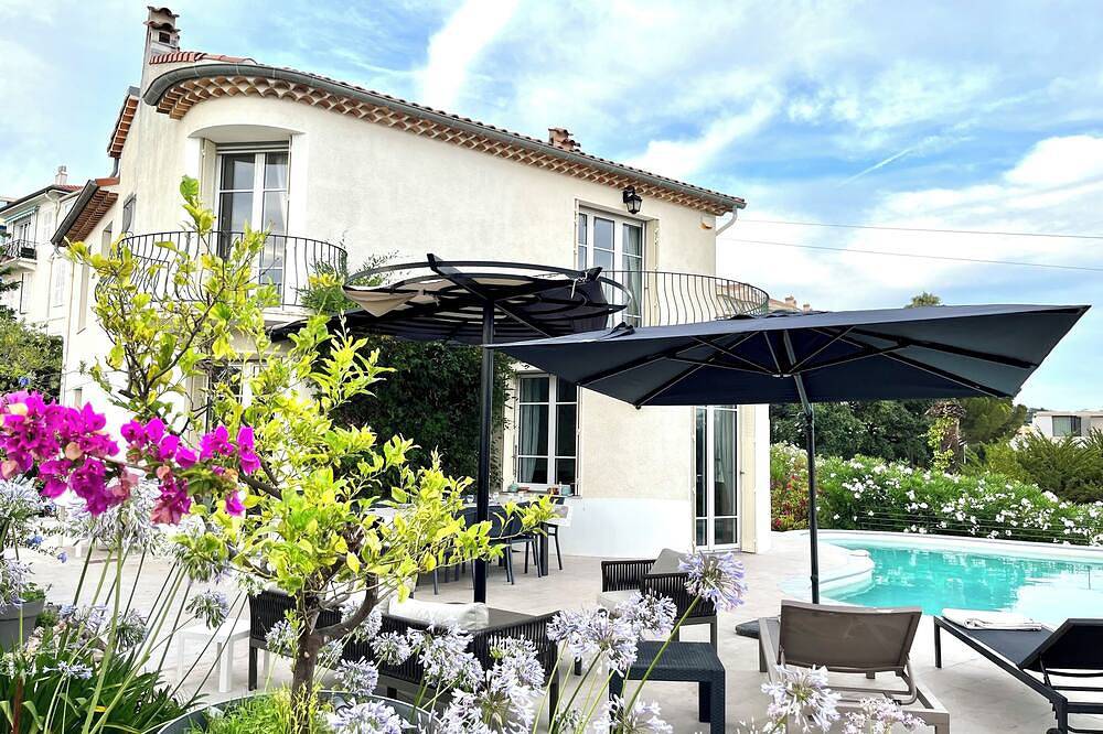 Cannes Villa, Swimmingpool, Meerblick, 15 Min. Palais Du Festival, 1 Min. Strand in Cannes, Mittelmeerküste (Frankreich)