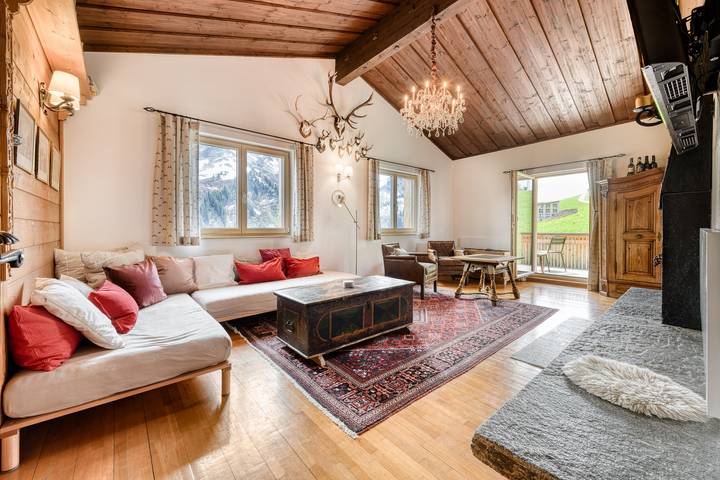 Ferienhaus für 6 Personen, mit Balkon und Terrasse sowie Garten in Damüls