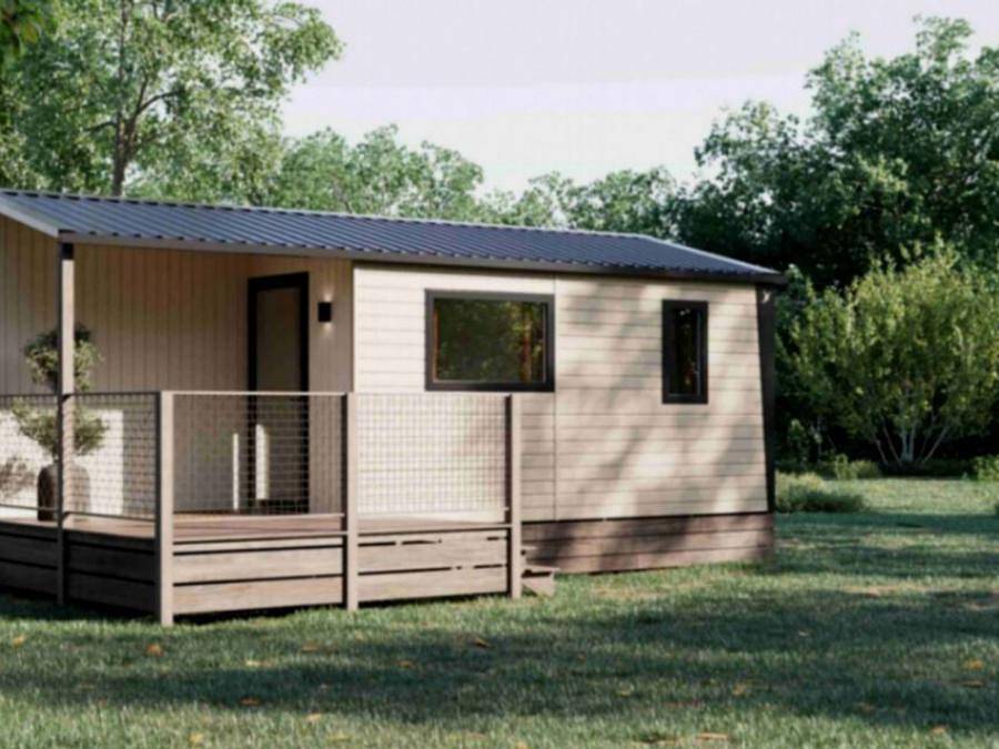 Camping Paradis du Viaduc - Mobilhome 4 personnes - Nest Tropical Confort 2ch 4pers in Millau, Parc naturel régional des Grands Causses