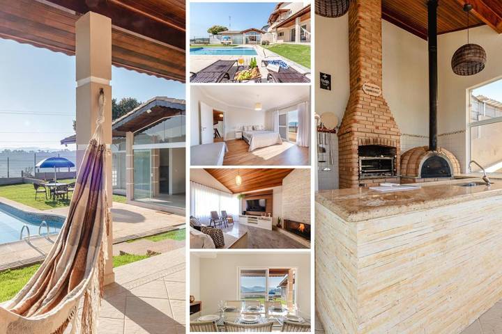 Casas e apartamentos de temporada para 11 pessoas, com vista e terraço e ainda piscina and jardim, com animais de estimação em Bom Jesus dos Perdões