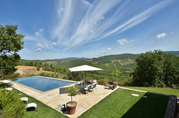 Villa per 6 persone, con giardino e terrazza a Gaiole in Chianti