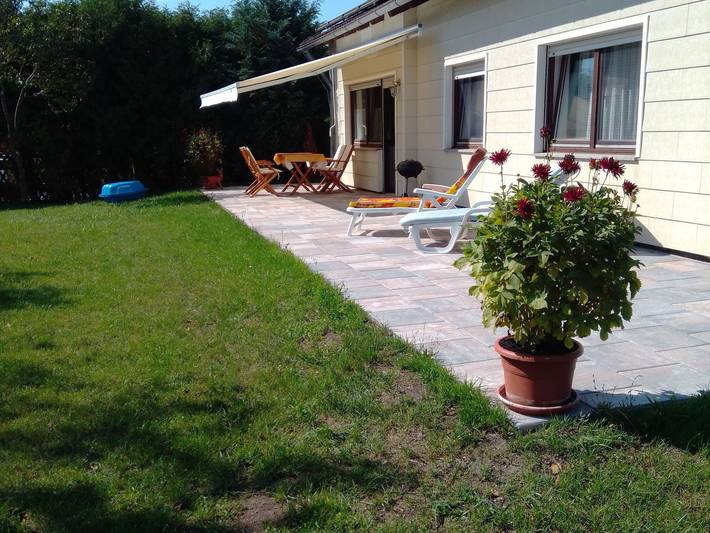 Ferienhaus für 5 Personen, mit Terrasse und Garten sowie Ausblick