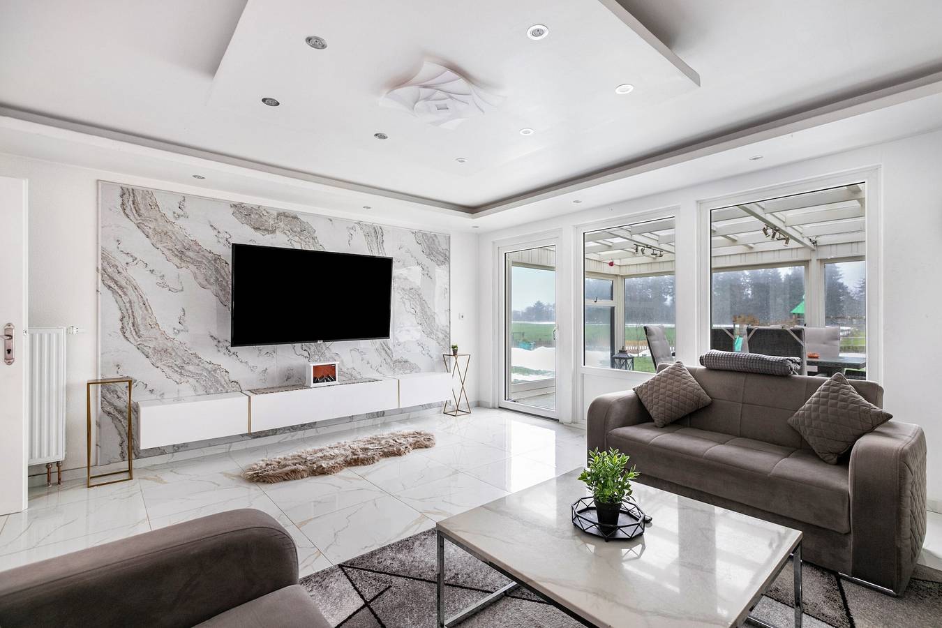 Ferienhaus 'Alame' mit gemeinsamer Terrasse, privatem Garten und Wlan in Leck, Grünes Binnenland