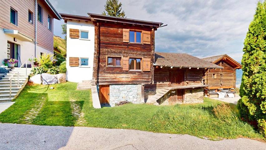 Maison de campagne pour 6 personnes, avec jardin et vue dans Nax
