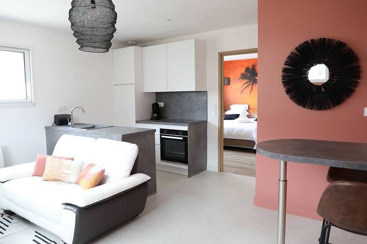 Ganze Wohnung, Apartment-1 Terracotta avec Sauna-Eigenes Badezimmer in Pirou, Coutances und Umgebung