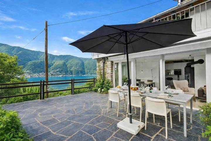 Appartement de vacances pour 4 personnes, avec Balcon ainsi que Terrasse et Vue sur le lac en Suisse