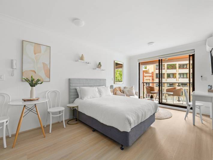 Studio pour 2 personnes, avec balcon/terrasse à Sydney