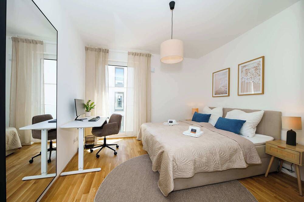 Ganze Wohnung, Luxuriöses 2-Zimmer-Apt im Scandi-Coastal-Stil I Toplage I Familienfreundlich I Balkon I Küche I Netflix I Kostenloser Parkplatz I 65 m2 in Eltville, Eltville am Rhein