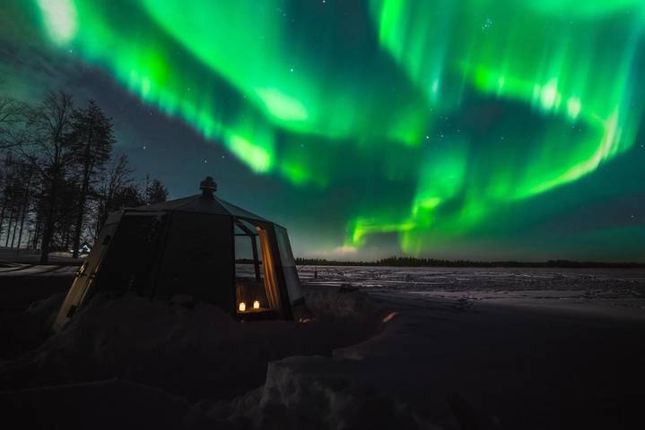 Chalet pour 4 personnes, avec Jacuzzi et Terrasse ainsi que Jardin et Sauna à Rovaniemi