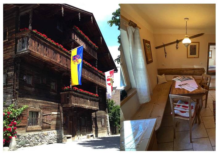 Ganze Wohnung, Ferienwohnung 'Geigerhaus 500 Jahre - A' mit Bergblick, gemeinsamer Sauna & Wlan in Stuhlfelden, Pinzgau