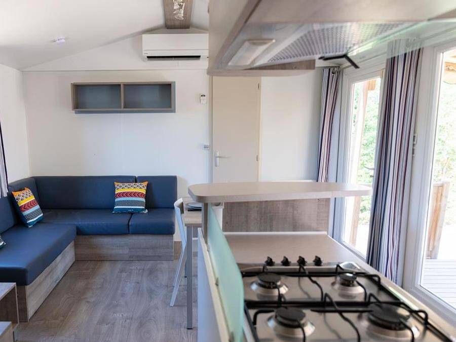 Flower Camping Provence Vallée - Mobilheim 6 personen - Mh3 Privilege Premium (Tv + Klimaanlage) in Manosque, Regionaler Naturpark Luberon