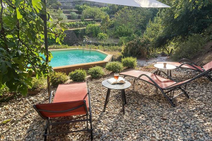 Location de vacances pour 15 personnes, avec Terrasse ainsi que Jardin et Piscine à Meyrannes
